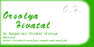 orsolya hivatal business card